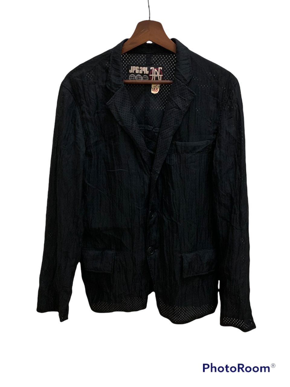 Jean Paul Gaultier Mesh Net Black Avantgarde Size US M / EU 48-50 / 2 - 3 Thumbnail