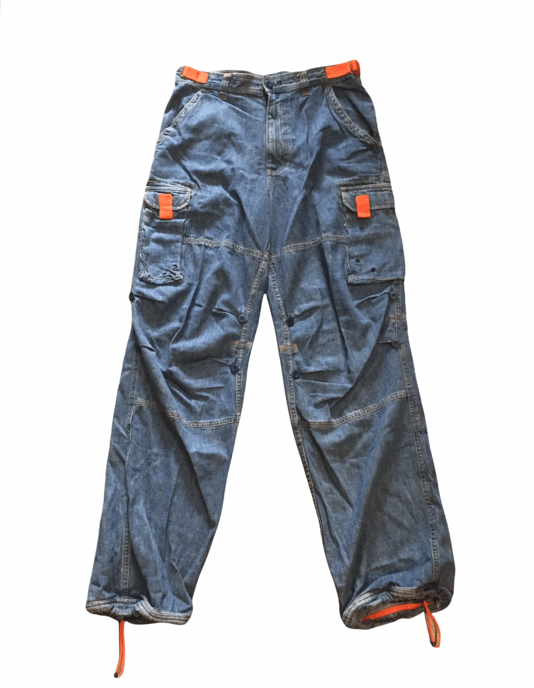 JNCO Vtg Oshkosh orange stripe muntipocket cargos pants Size US 30 / EU 46 - 1 Thumbnail
