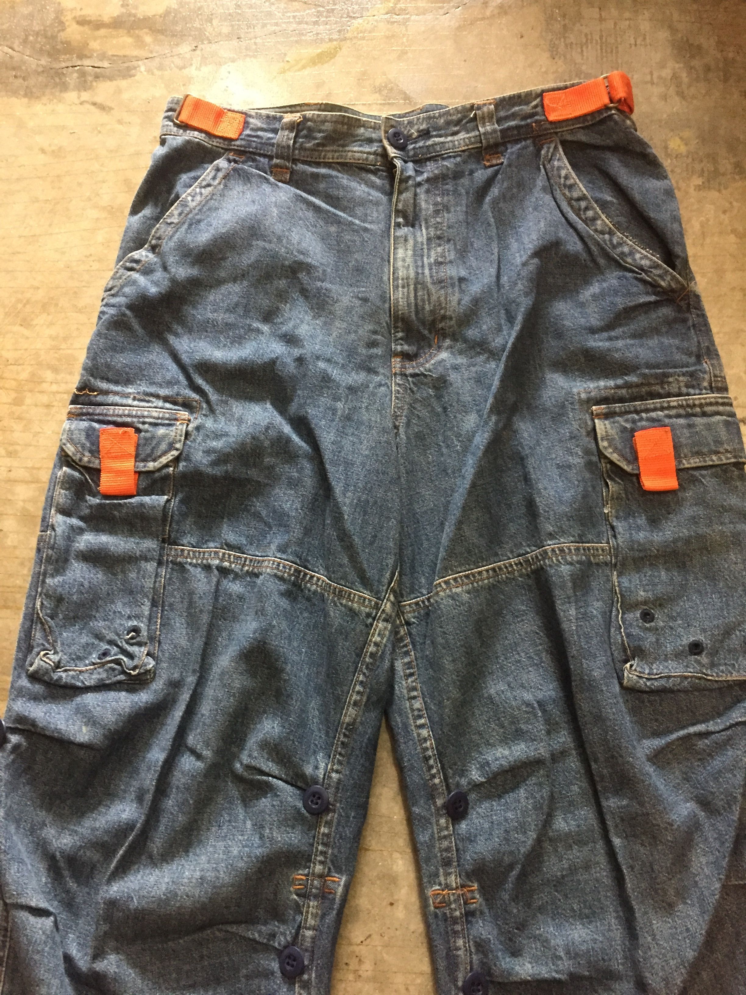 JNCO Vtg Oshkosh orange stripe muntipocket cargos pants Size US 30 / EU 46 - 3 Thumbnail
