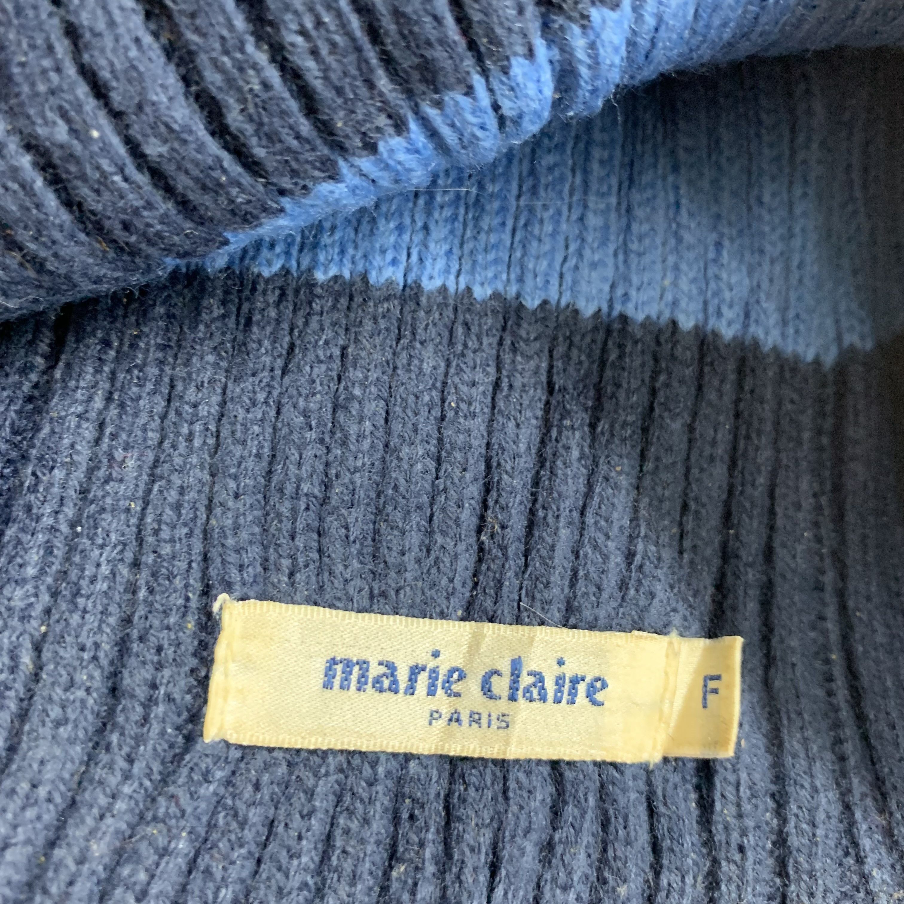 Japanese Brand Marie Claire Paris Tri Color Beanie / Snow Hats #62-C Size ONE SIZE - 6 Thumbnail