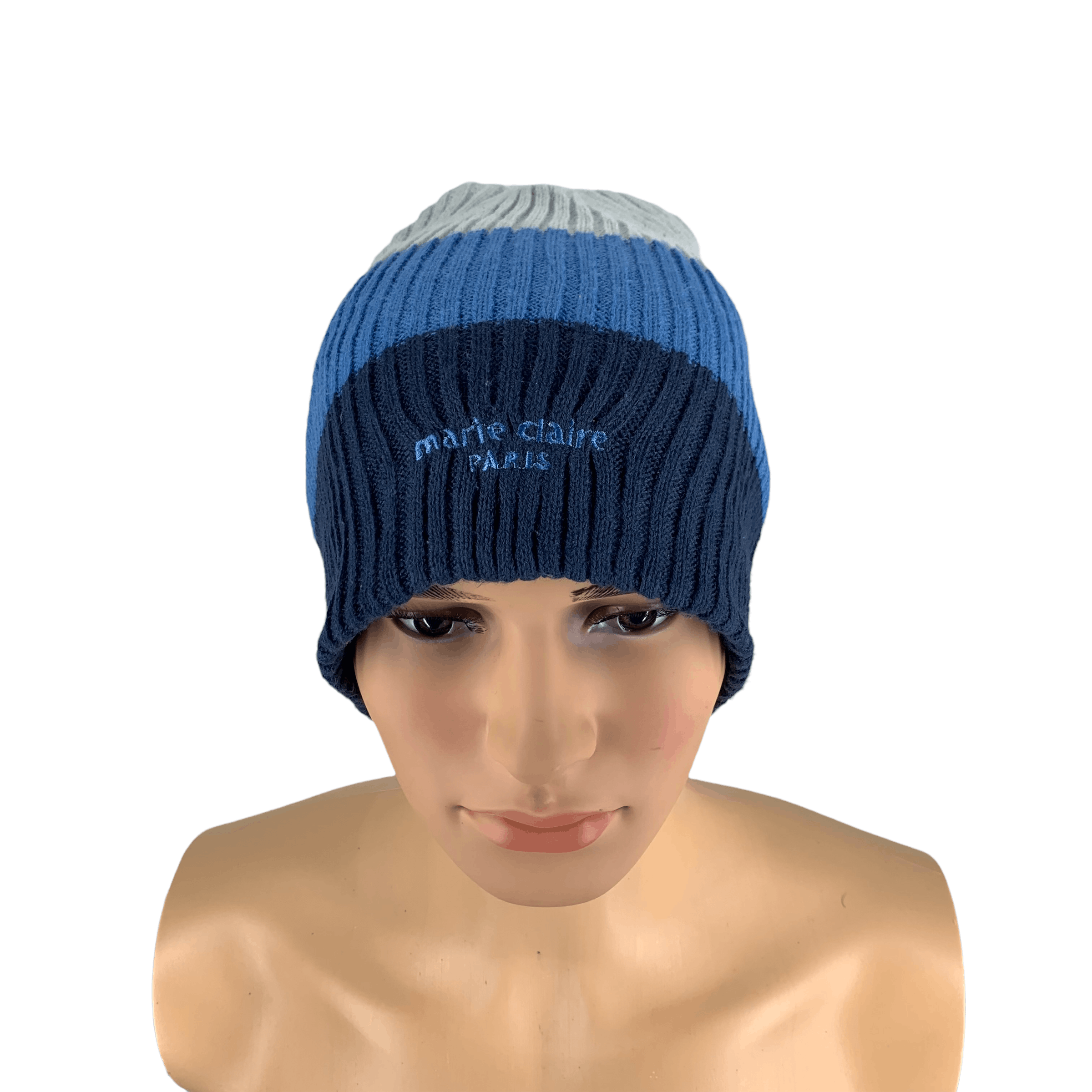 image of Vintage Marie Claire Paris Tri Color Beanie / Snow Hats 62-C in Tricolor, Men's