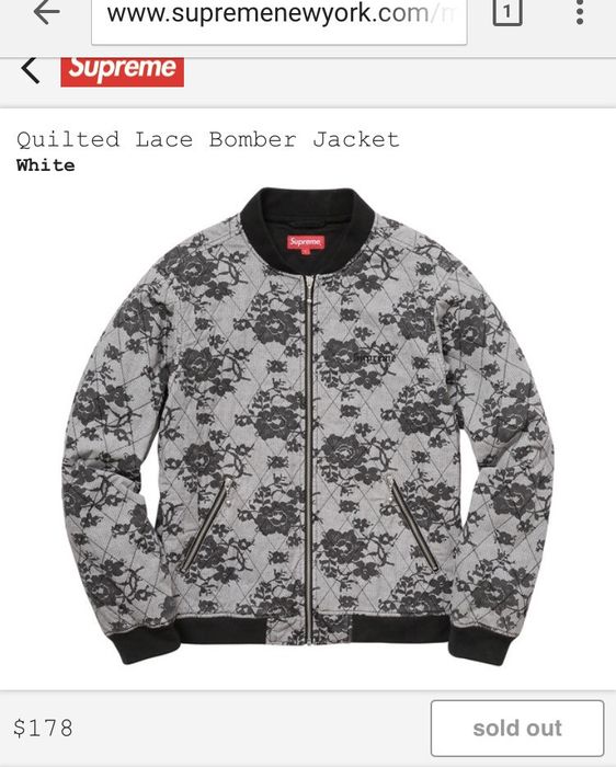 Supreme Supreme Quilted Flower Bomber | Grailed