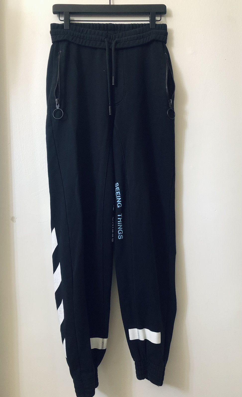 Image of Off White Seeing Things Sweatpants in Black, Men's (Size 30)