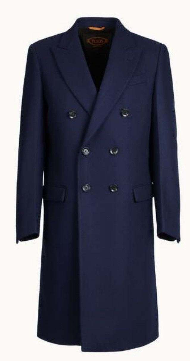 Double Breasted Coat in Mixed Wool