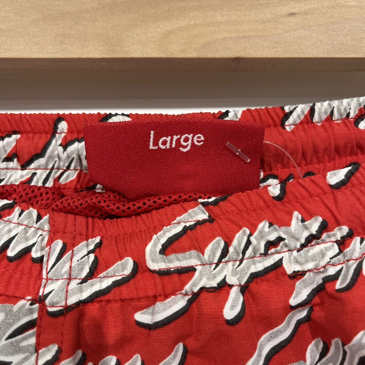Supreme Supreme Signature Script Logo Swimwear Red Size US 34 / EU 50 - 4 Thumbnail