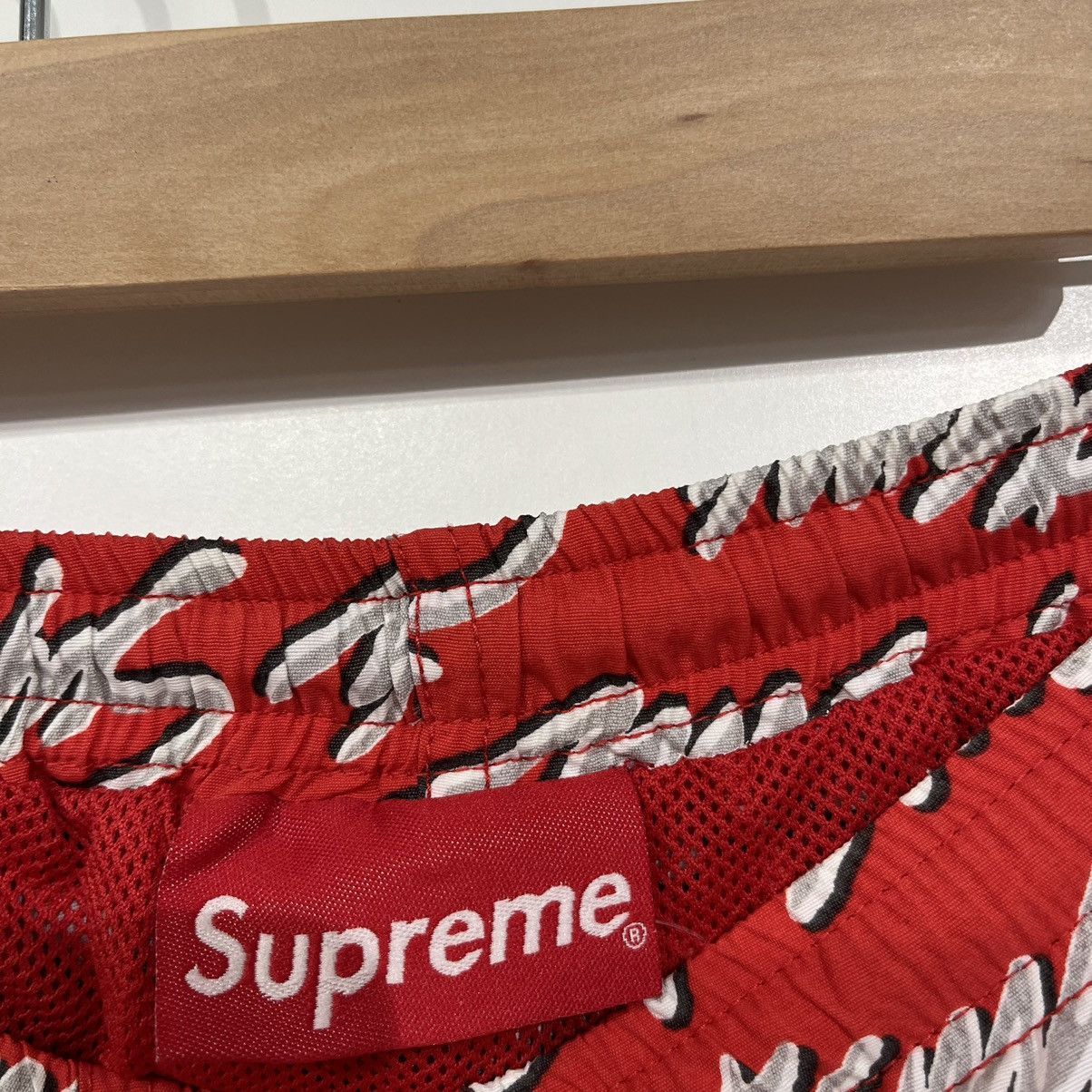 Supreme Supreme Signature Script Logo Swimwear Red Size US 34 / EU 50 - 3 Thumbnail