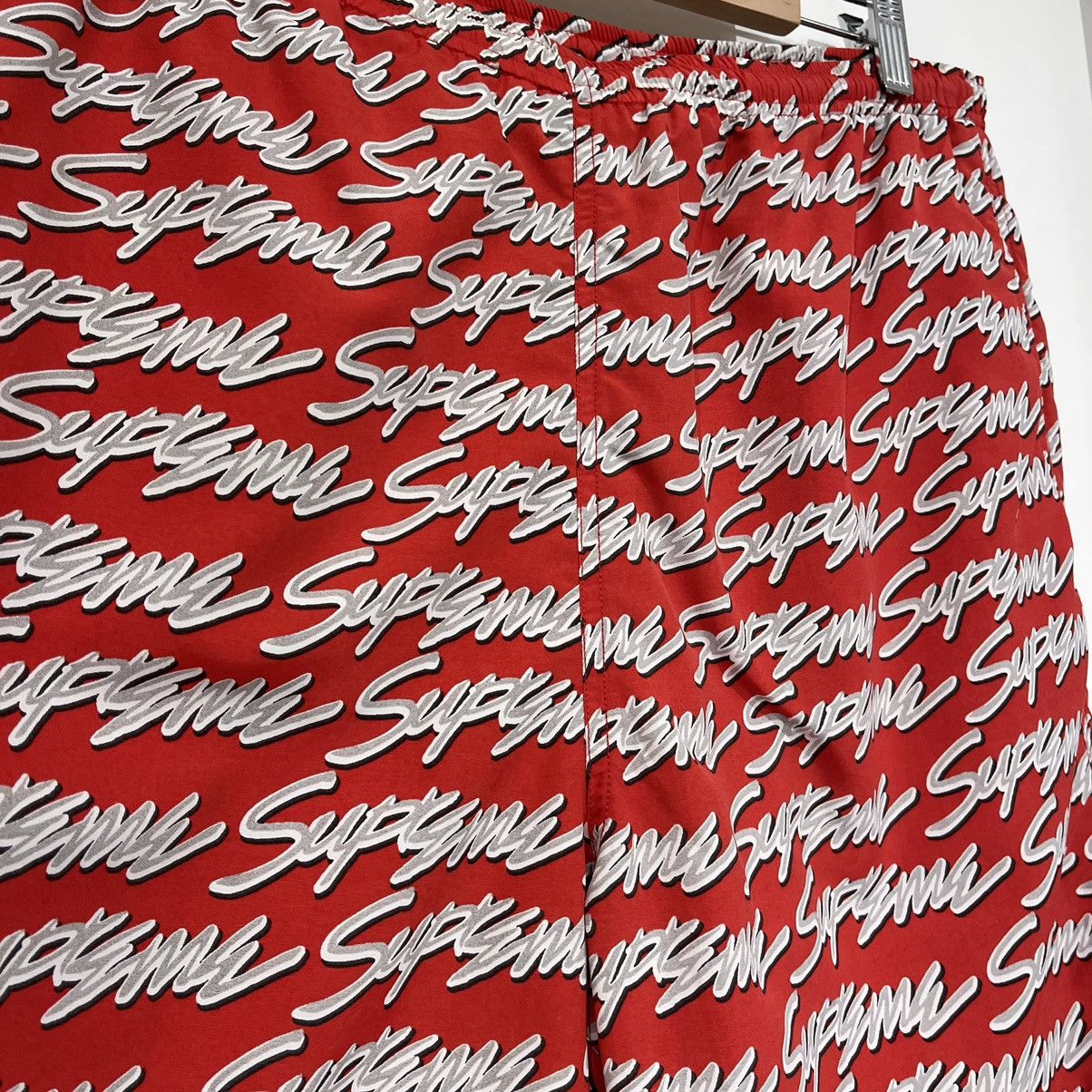 Supreme Supreme Signature Script Logo Swimwear Red Size US 34 / EU 50 - 2 Thumbnail