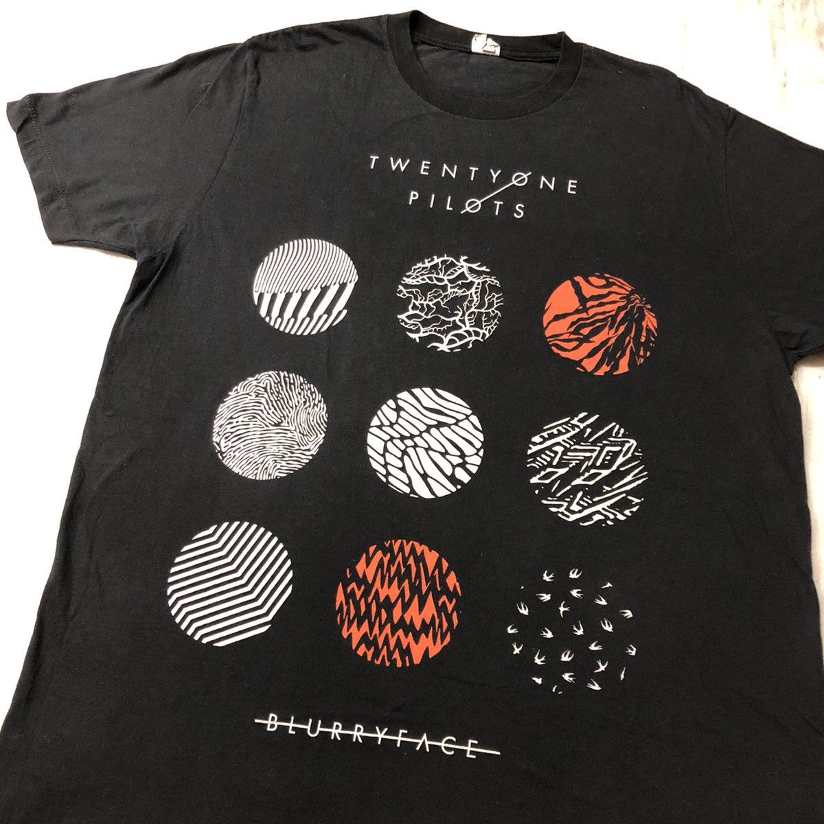 image of Band Tees Twenty One Pilots Blurryface T Shirt in Black, Men's (Size Large)