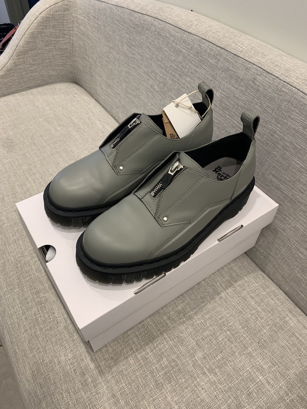 A-COLD-WALL* × Dr. Martens ACW x Dr. Martens 1461 Bex in Grey 
