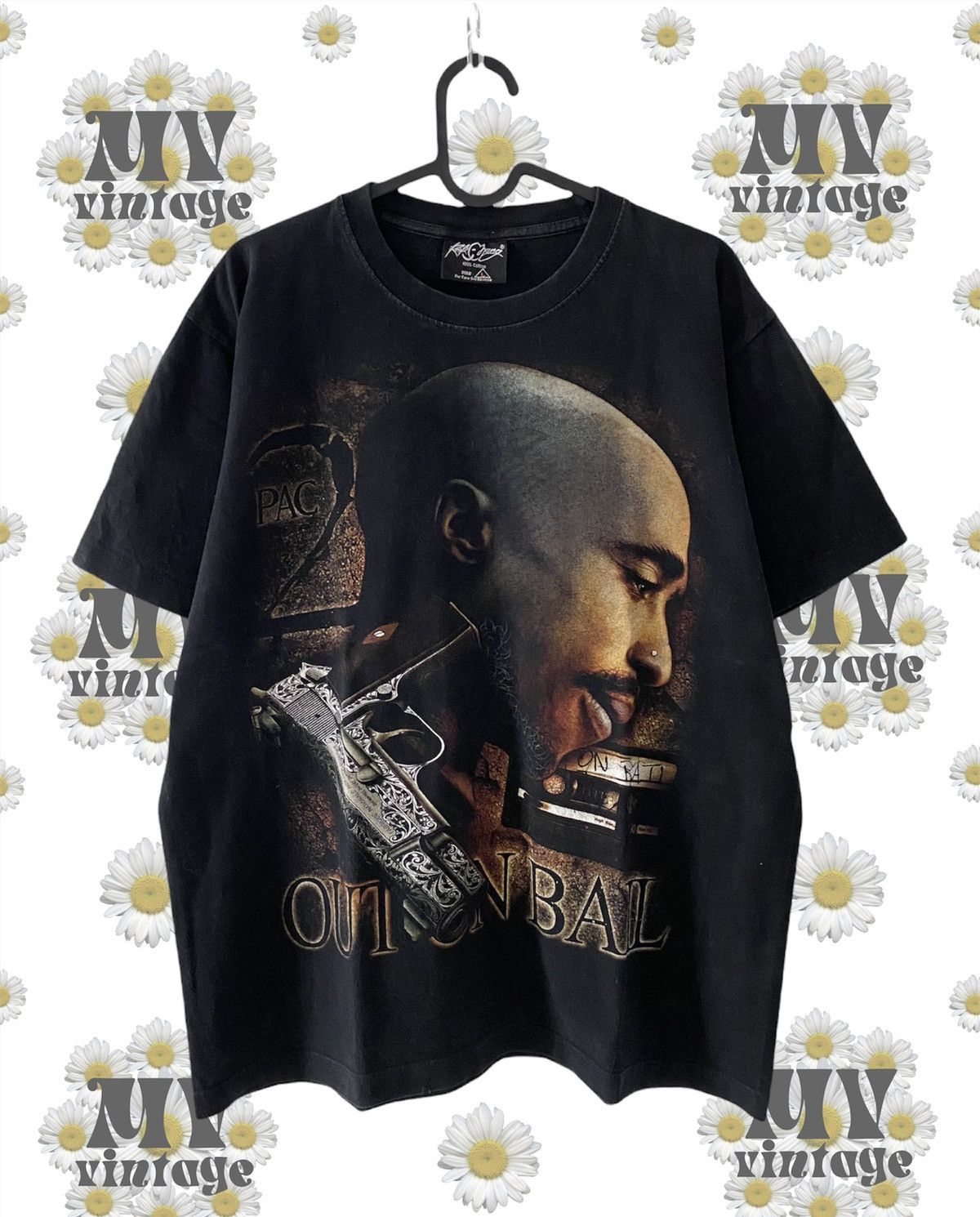 Band Tees × Rap Tees × Vintage Tupac 2pac 00s Vintage Out On Bail Rap Band Tour Rock Size US L / EU 52-54 / 3 - 1 Thumbnail