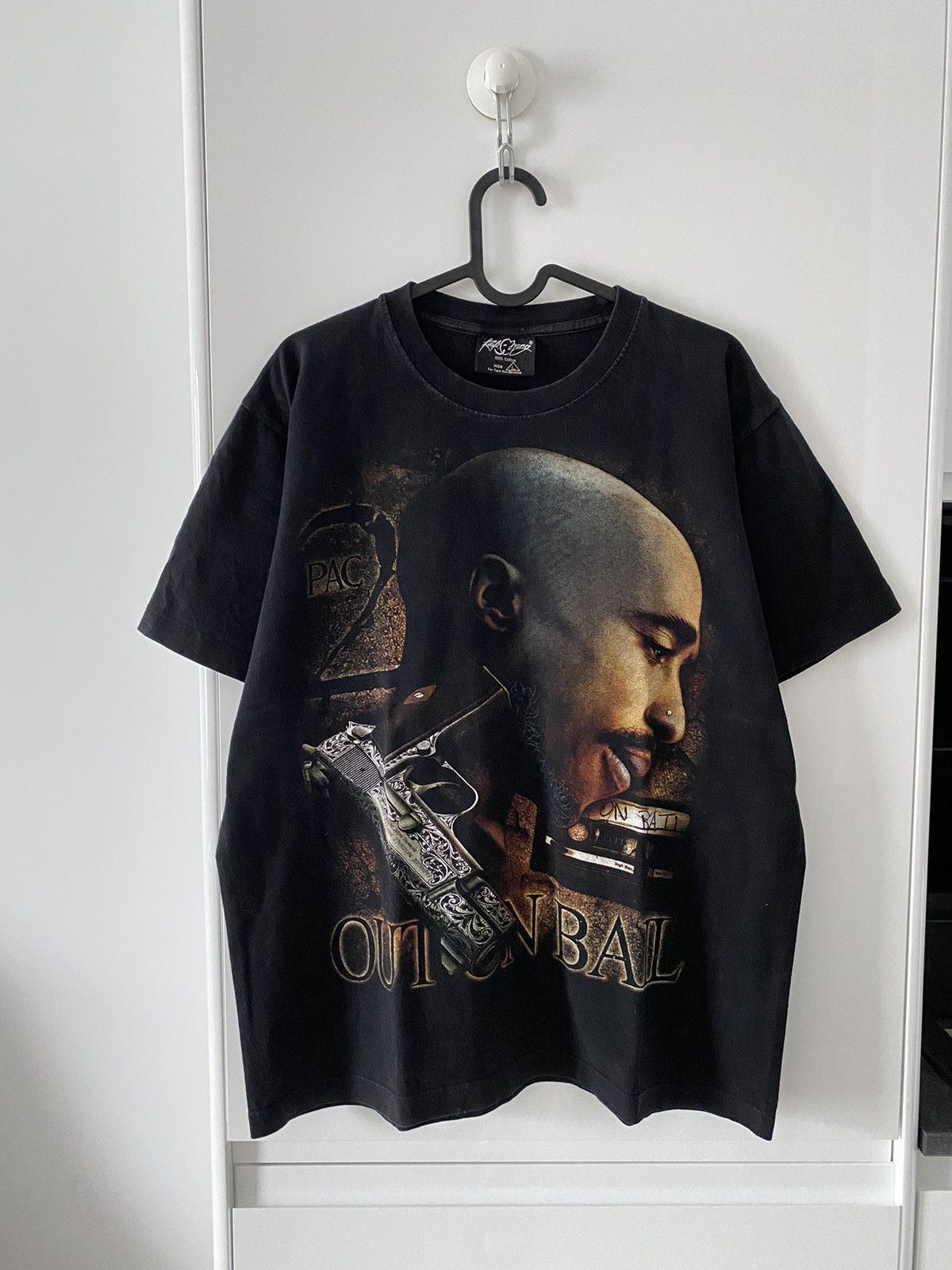 Band Tees × Rap Tees × Vintage Tupac 2pac 00s Vintage Out On Bail Rap Band Tour Rock Size US L / EU 52-54 / 3 - 2 Thumbnail