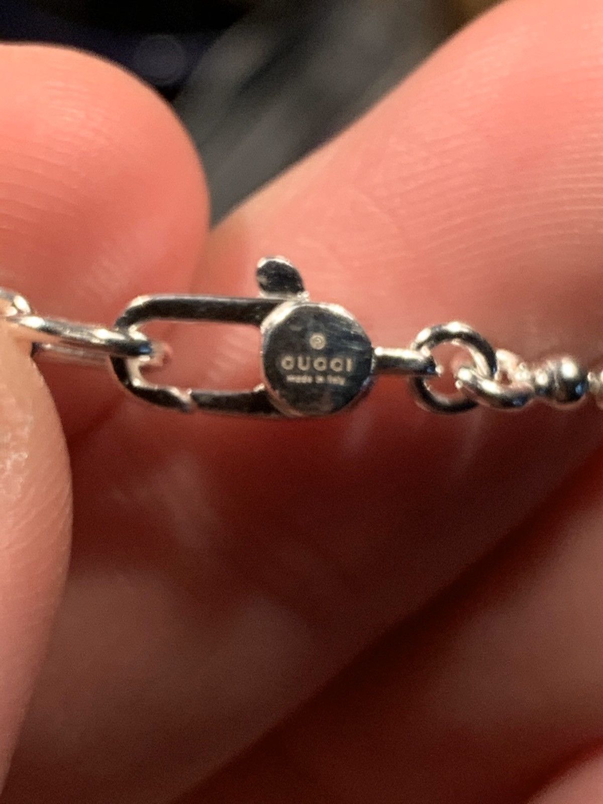 Gucci × Jewelry × Sterling Silver *RARE* New Gucci Sterling Silver & Metal Tag Necklace Size ONE SIZE - 5 Thumbnail