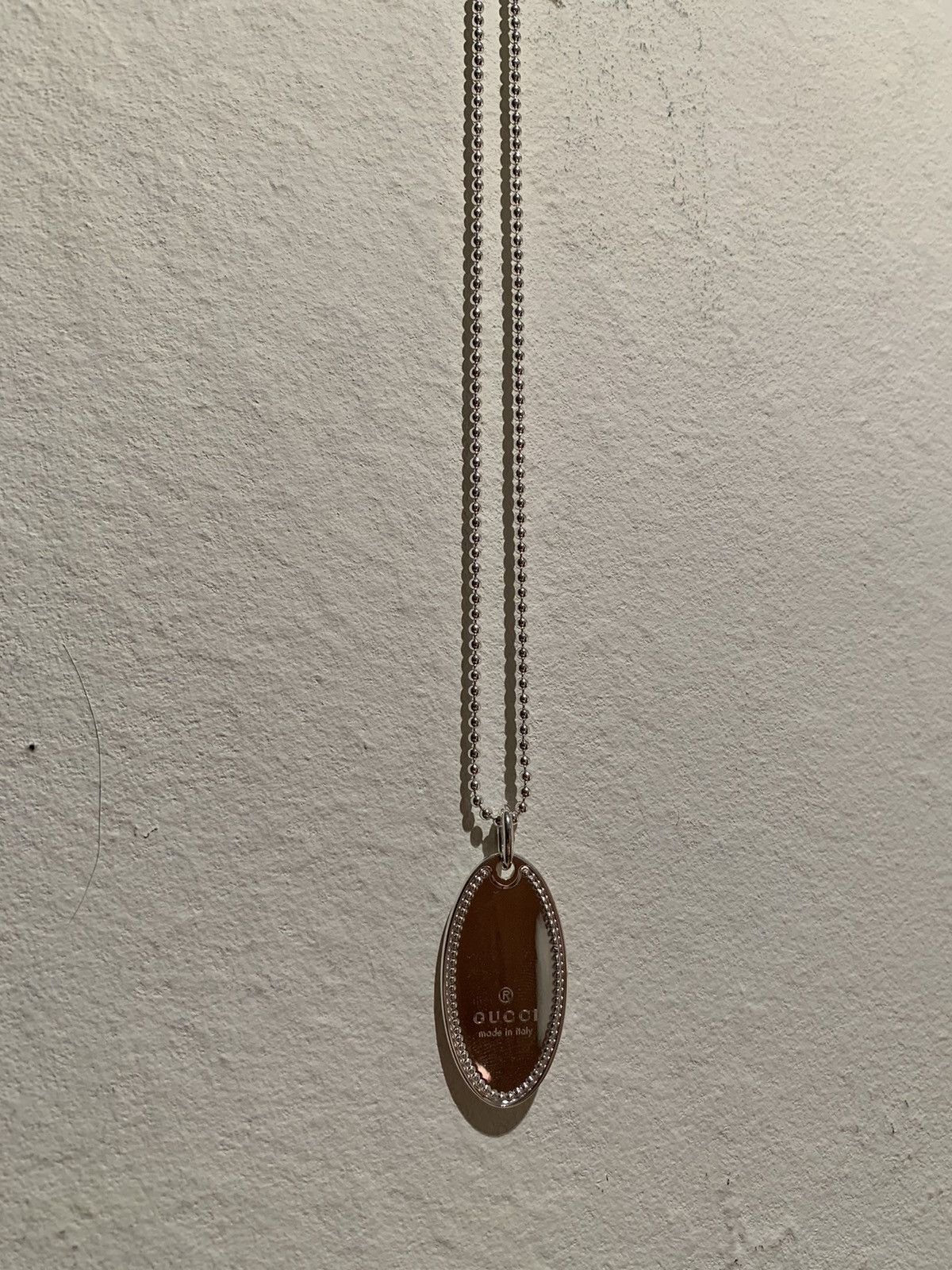 Gucci × Jewelry × Sterling Silver *RARE* New Gucci Sterling Silver & Metal Tag Necklace Size ONE SIZE - 3 Thumbnail