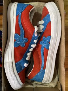 Converse x golf wang one hotsell star le fleur blue shoes