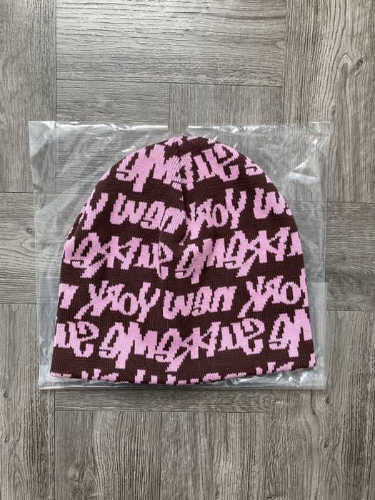 Supreme Supreme Fat Tip Beanie Brown and Pink | Grailed