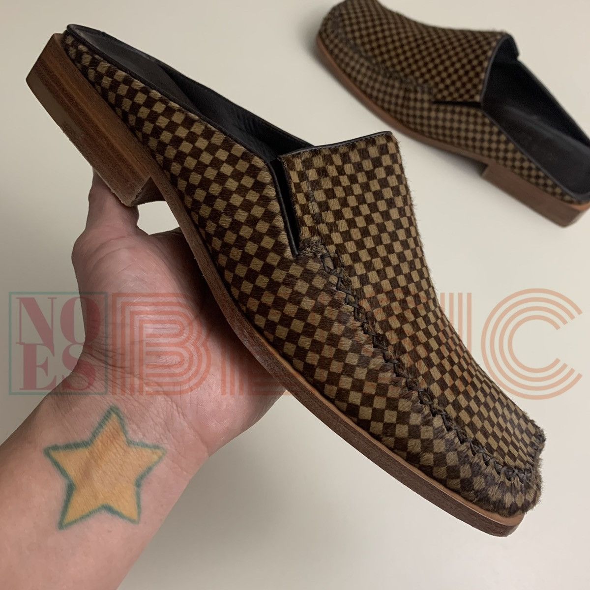 Louis Vuitton LOUIS VUITTON LOAFERS Damier Pony Hair Check 