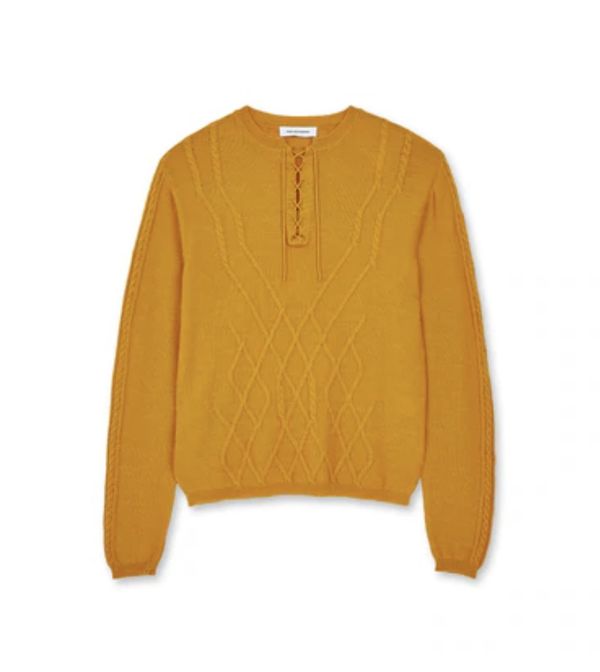 Kiko Kostadinov Itten cable knit yellow | Grailed