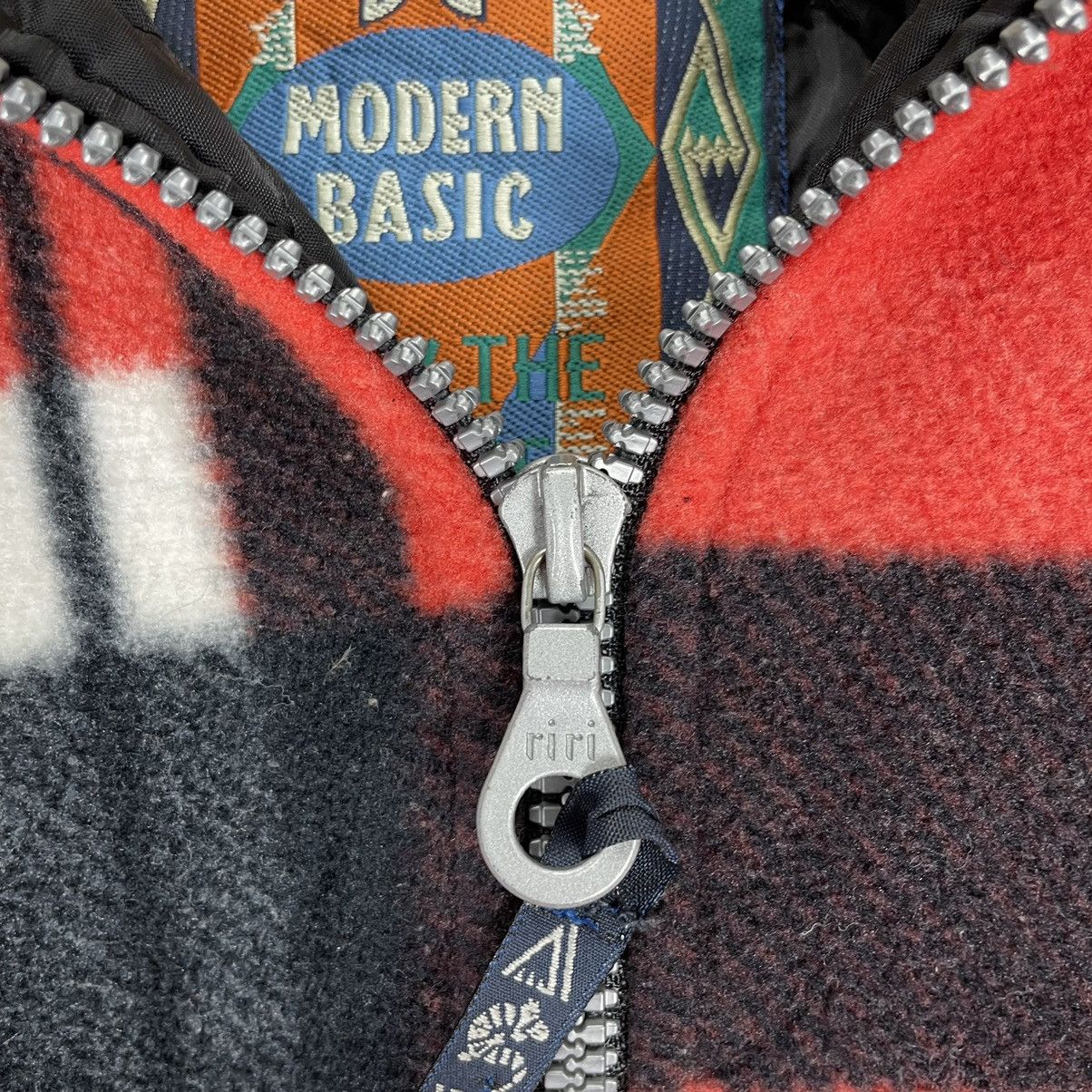 Japanese Brand 🌟MODERN BASIC FLEECE HOODIE TARTAN ZIP JACKET Size US S / EU 44-46 / 1 - 5 Thumbnail