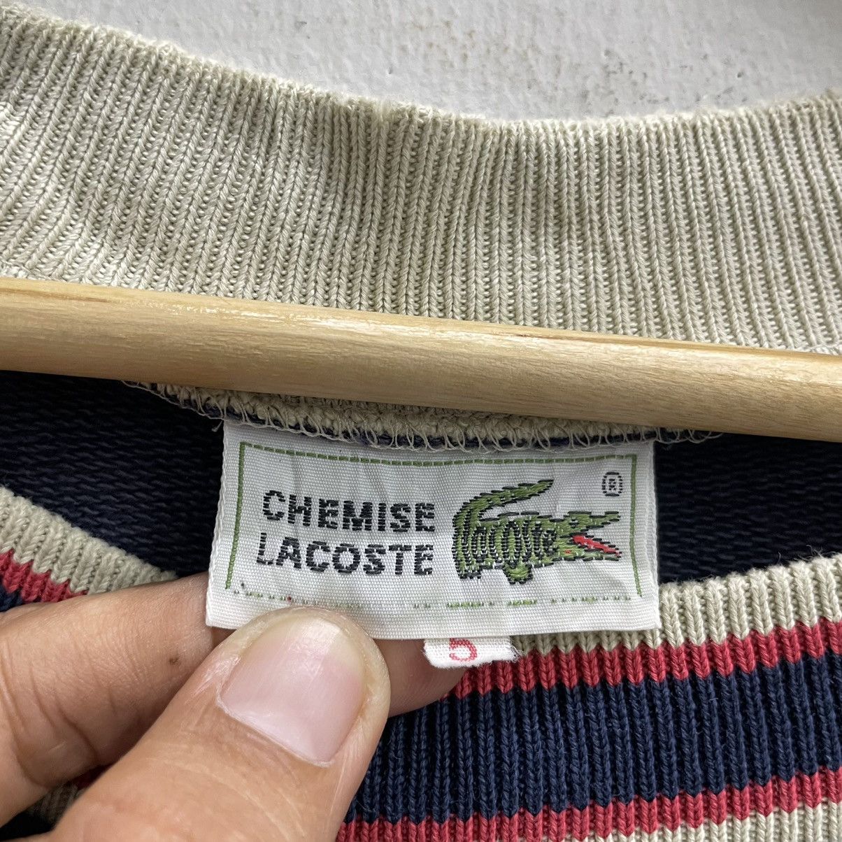 Lacoste × Vintage 💥 Lacoste Crewneck Big Spellout Sweatshirt Size US M / EU 48-50 / 2 - 7 Thumbnail