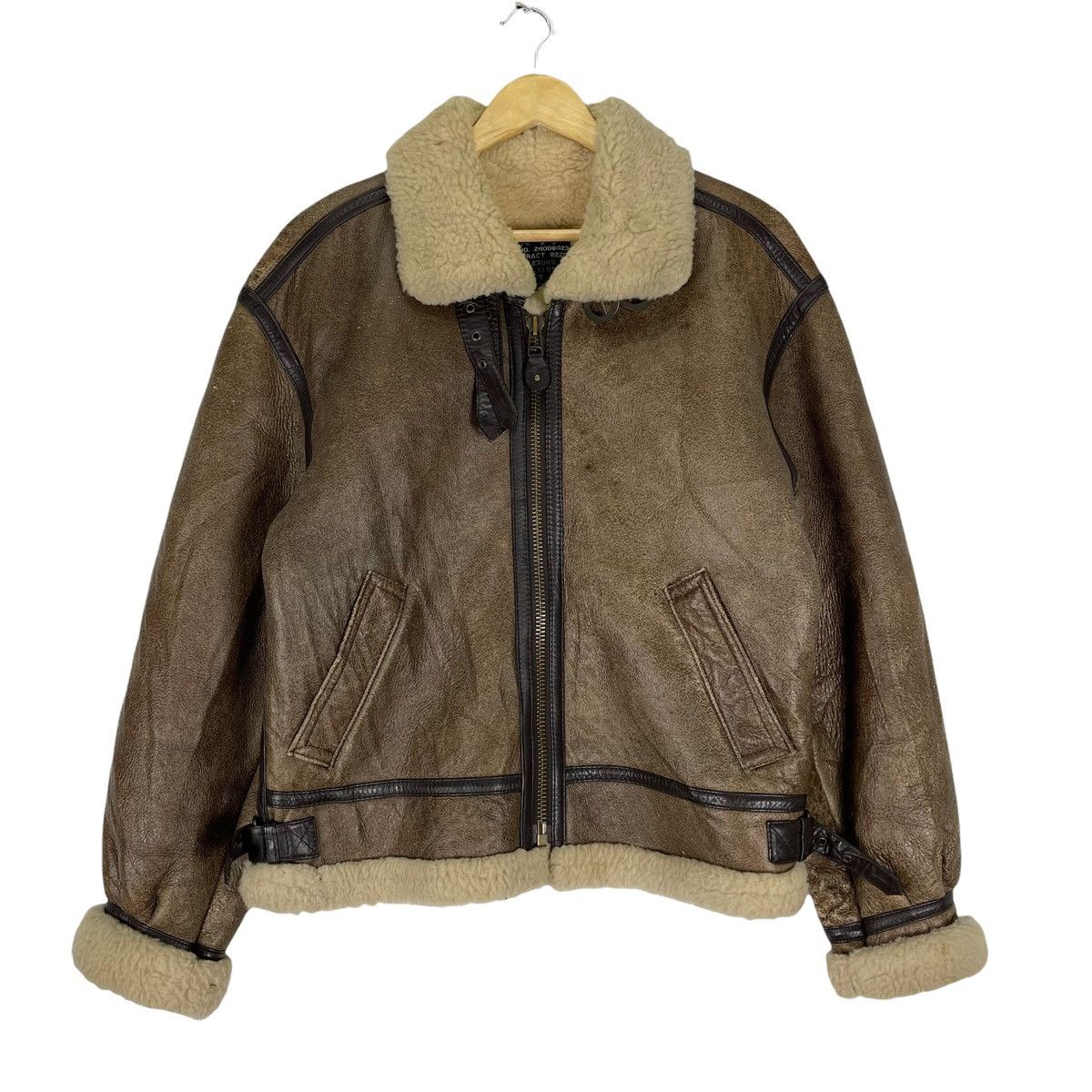 Genuine Leather ❄️MILITARY CLOTHING TYPE B3 LEATHER JACKET Size US M / EU 48-50 / 2 - 1 Thumbnail