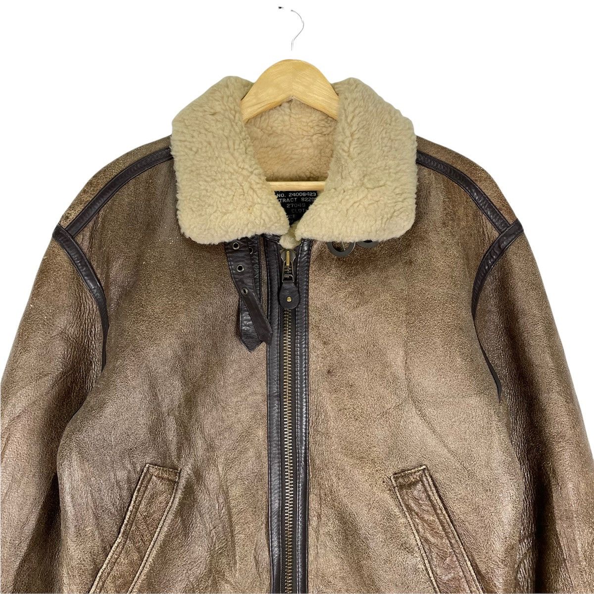 Genuine Leather ❄️MILITARY CLOTHING TYPE B3 LEATHER JACKET Size US M / EU 48-50 / 2 - 2 Thumbnail
