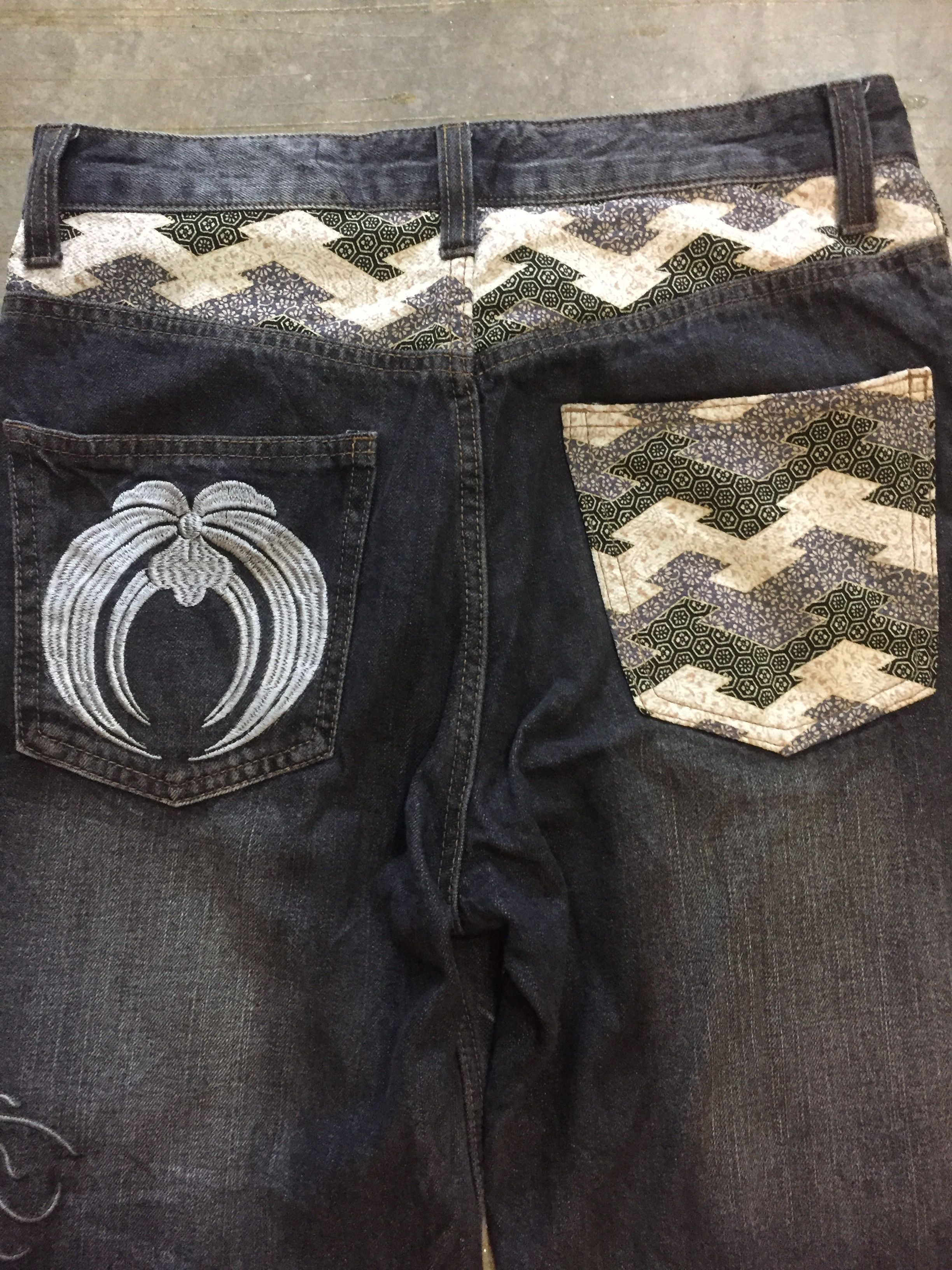 Tornado Mart Vtg Japan Phenix embroidered pants Size US 30 / EU 46 - 6 Thumbnail