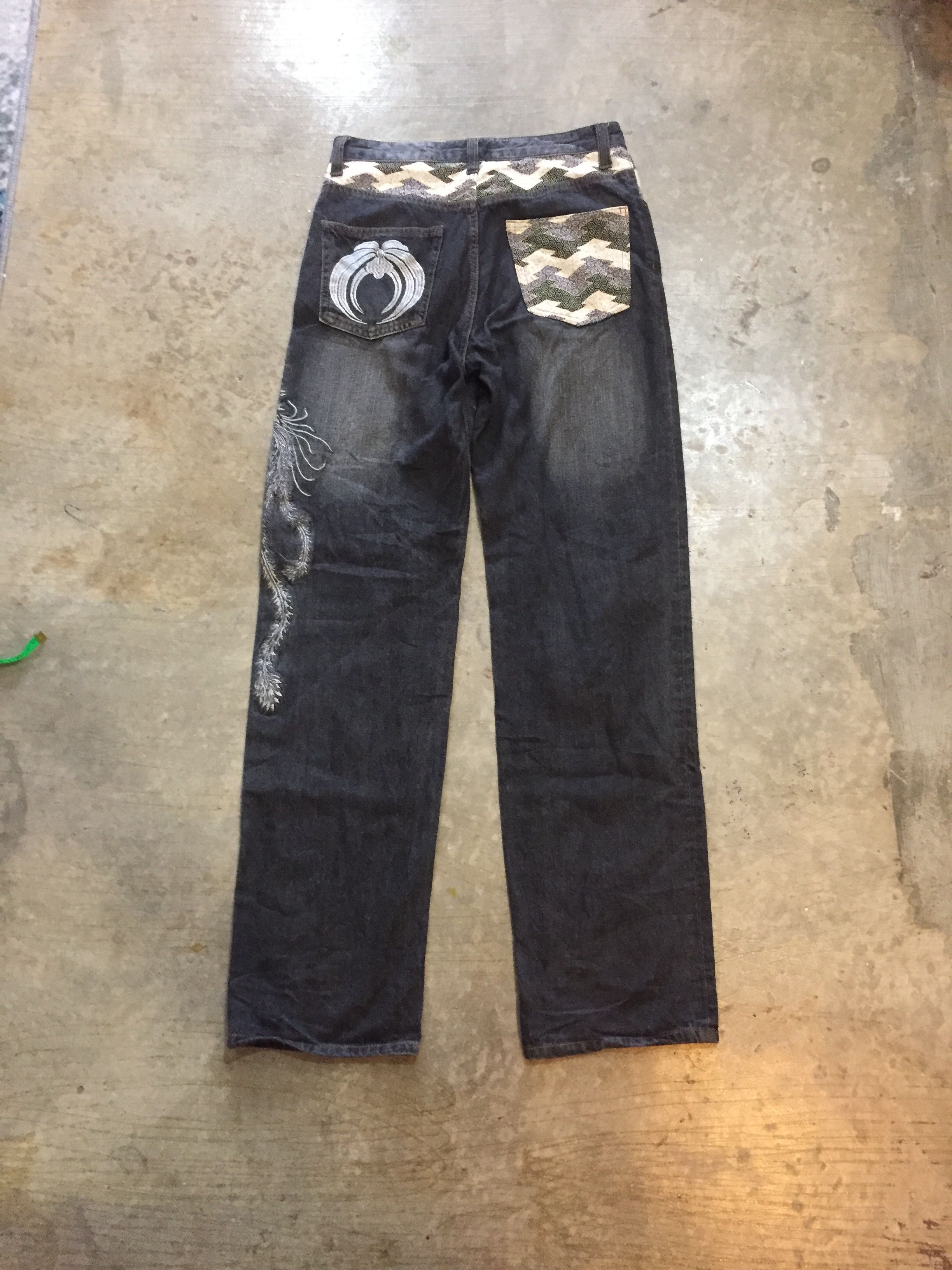 Tornado Mart Vtg Japan Phenix embroidered pants Size US 30 / EU 46 - 5 Thumbnail