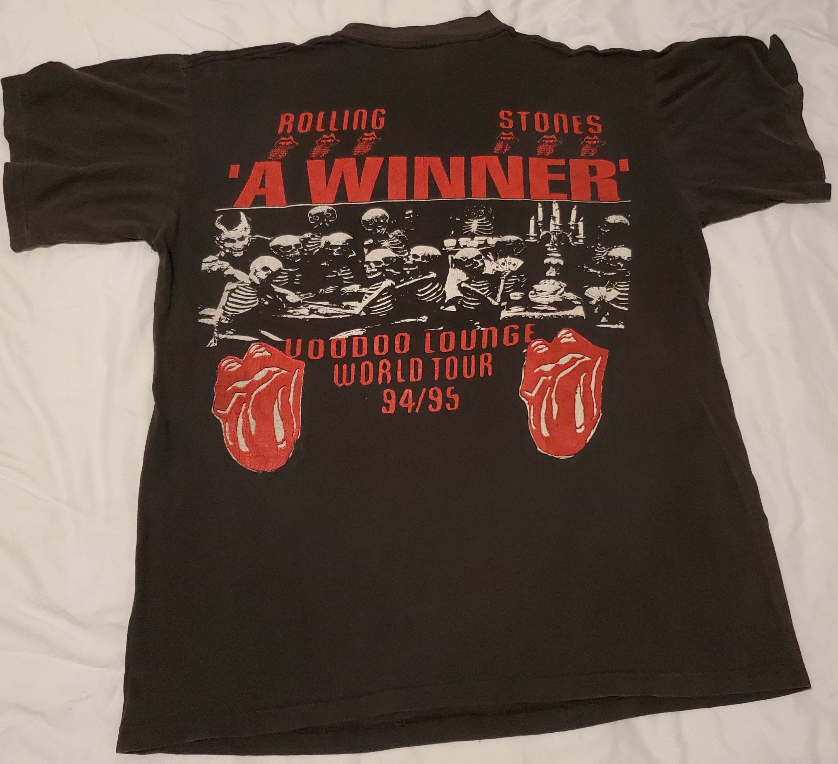 Band Tees × Vintage Rolling Stones VooDoo Lounge Skeletons World Tour 94/95 Size US XL / EU 56 / 4 - 2 Thumbnail