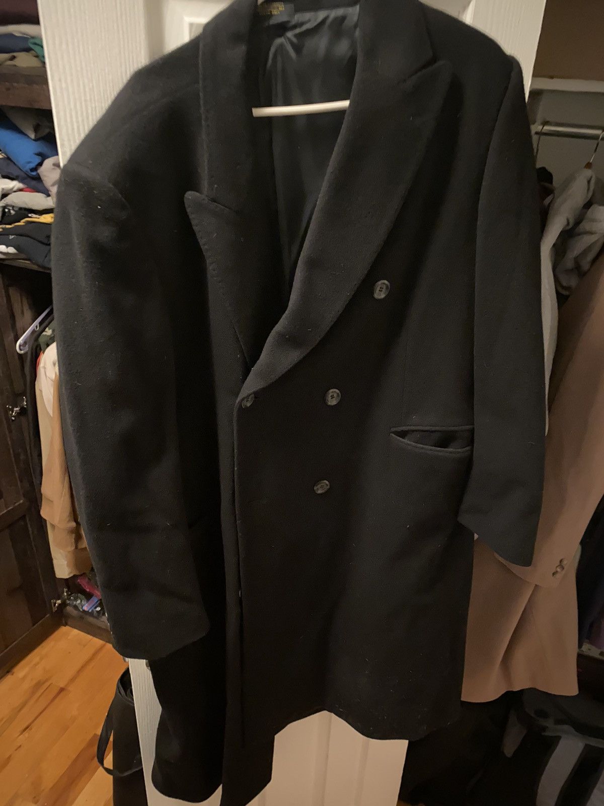 Vintage Black Trench Coat Size US L / EU 52-54 / 3 - 1 Thumbnail