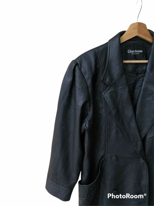 Branded Leather 90s Chardonne Tastefu Lattier Leather Double Breasted Size US L / EU 52-54 / 3 - 3 Thumbnail