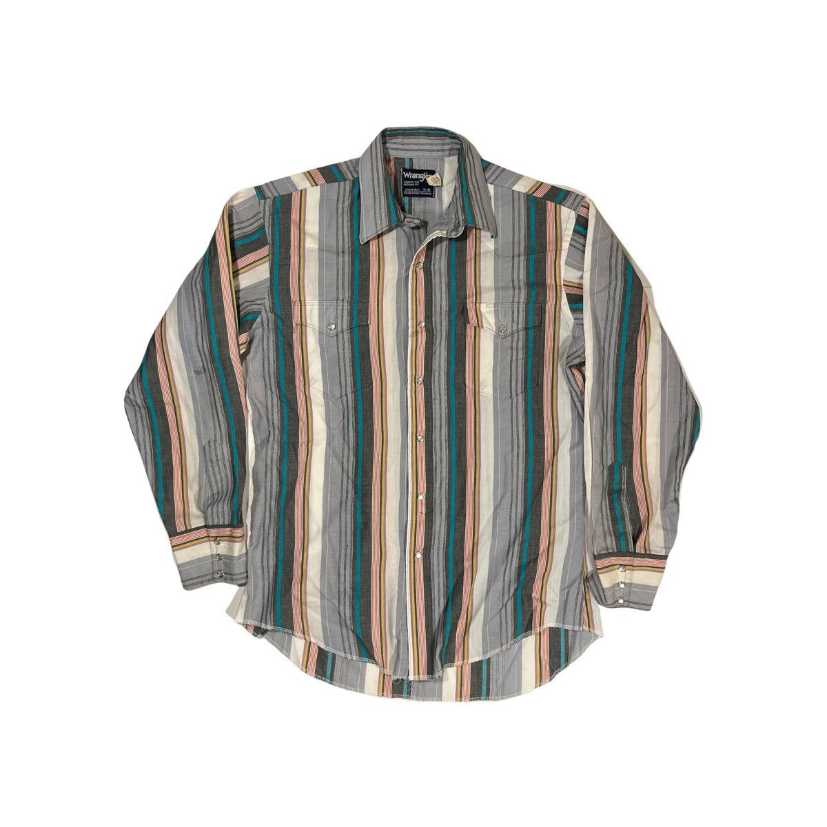 Vintage × Wrangler Vintage Wrangler Cowboy Cut Striped Shirt Size US L / EU 52-54 / 3 - 1 Thumbnail