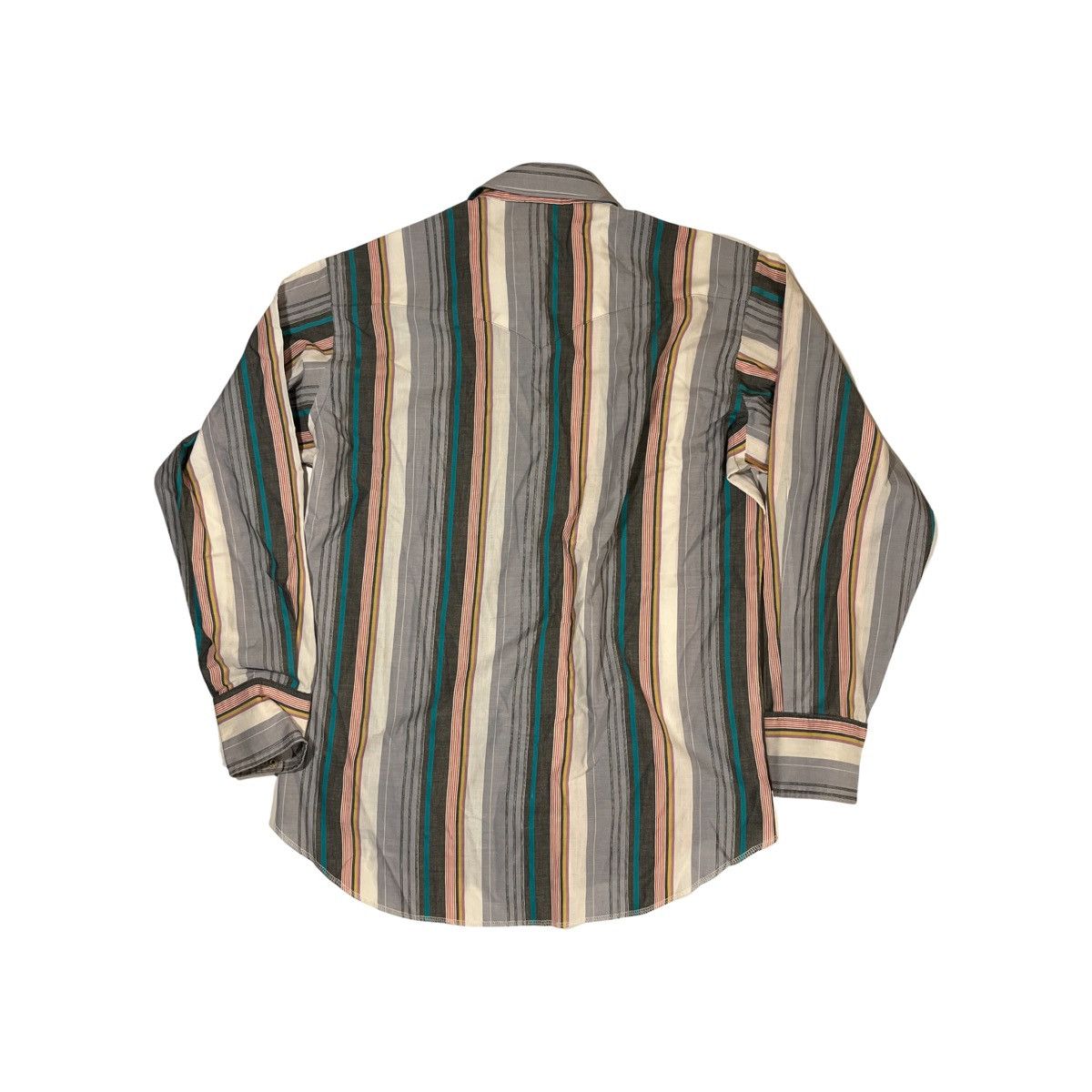 Vintage × Wrangler Vintage Wrangler Cowboy Cut Striped Shirt Size US L / EU 52-54 / 3 - 3 Thumbnail
