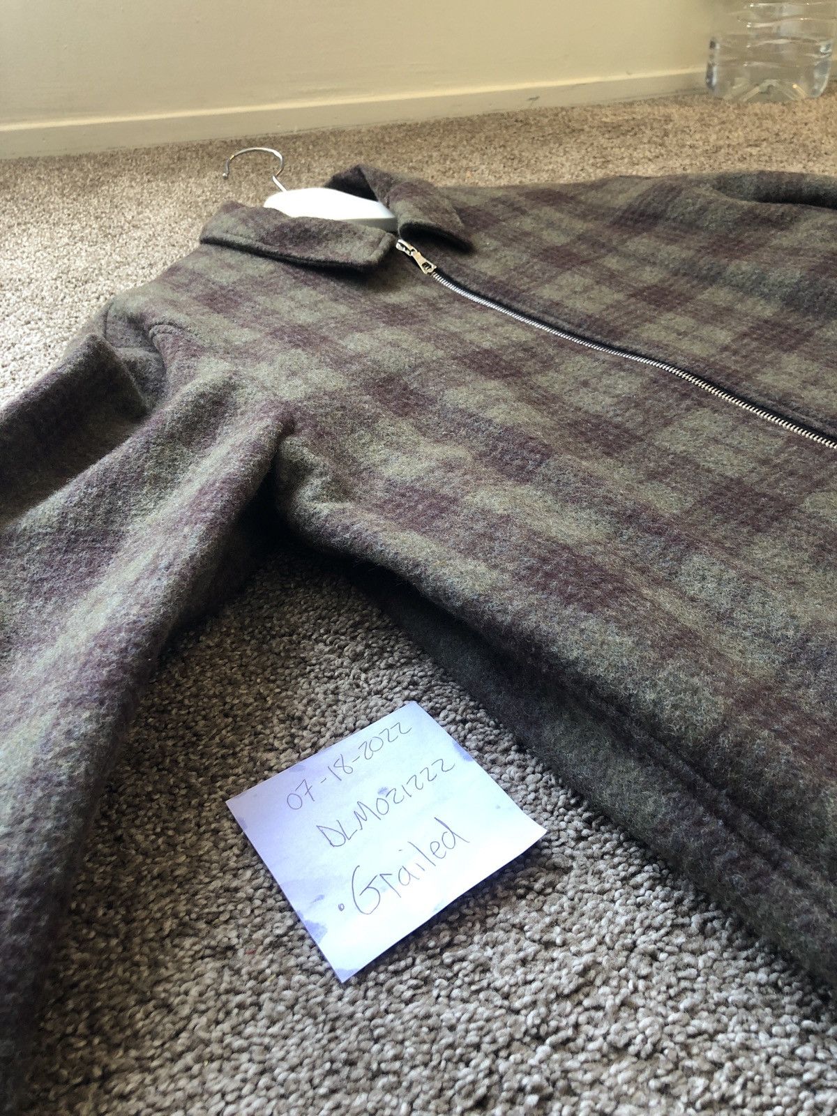 John Elliott Flannel Zip Blouson Olive Plaid 3 Large Grailed