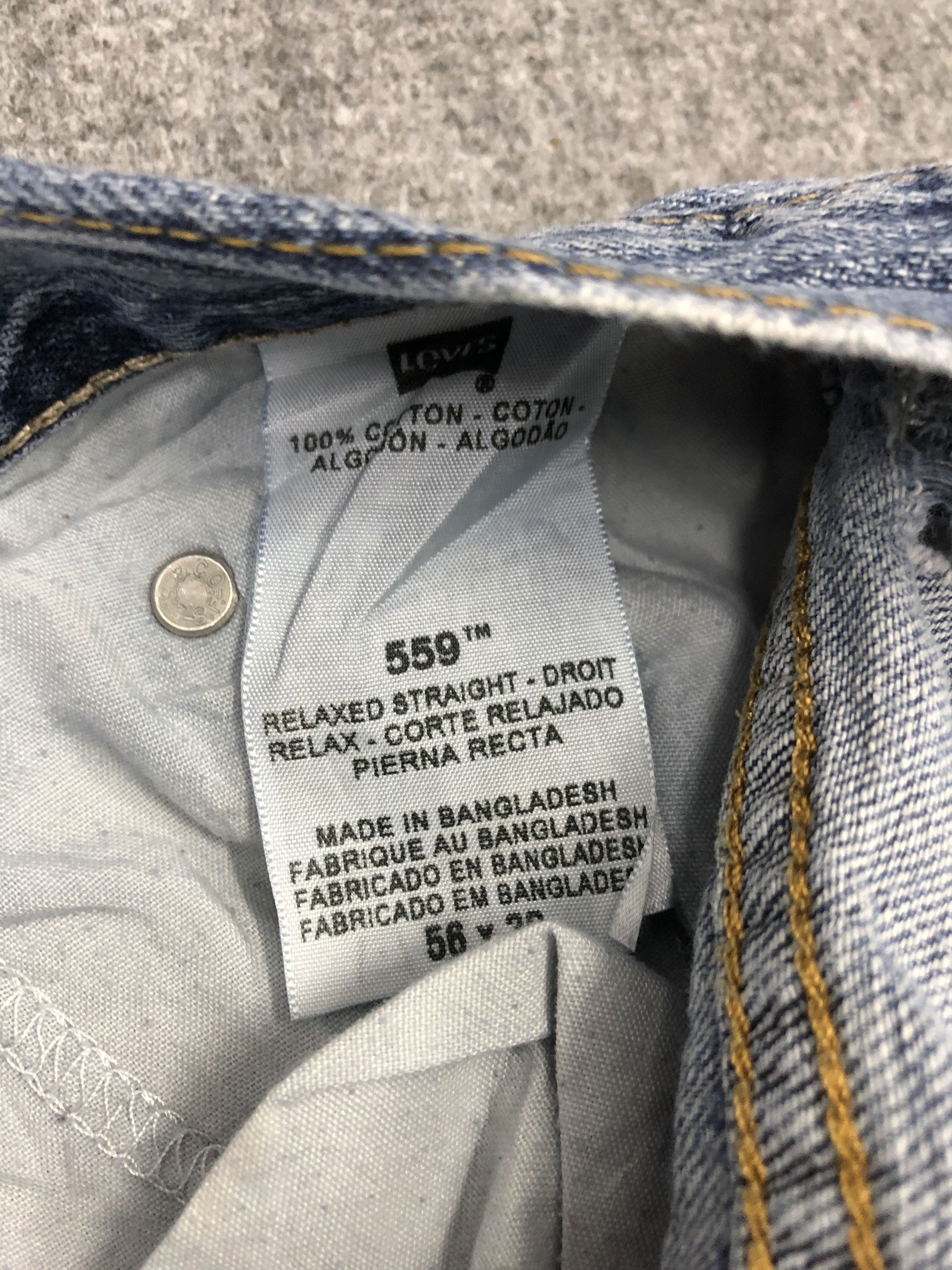 Levi's Vintage Levis 559 Denim DP1230 Size US 44 / EU 60 - 6 Thumbnail