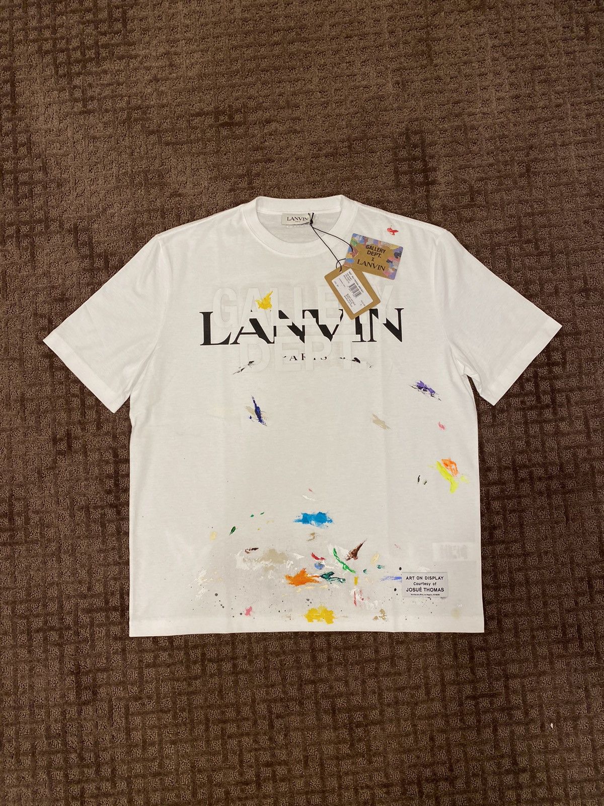 Lanvin Gallery Dept x Lanvin White Painted Short Sleeve Tee | Grailed