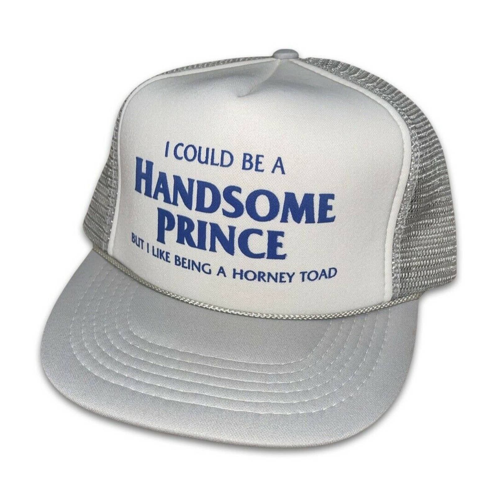 Vintage Vintage Trucker Snapback Hat Handsome Prince Novelty Size ONE SIZE - 1 Thumbnail
