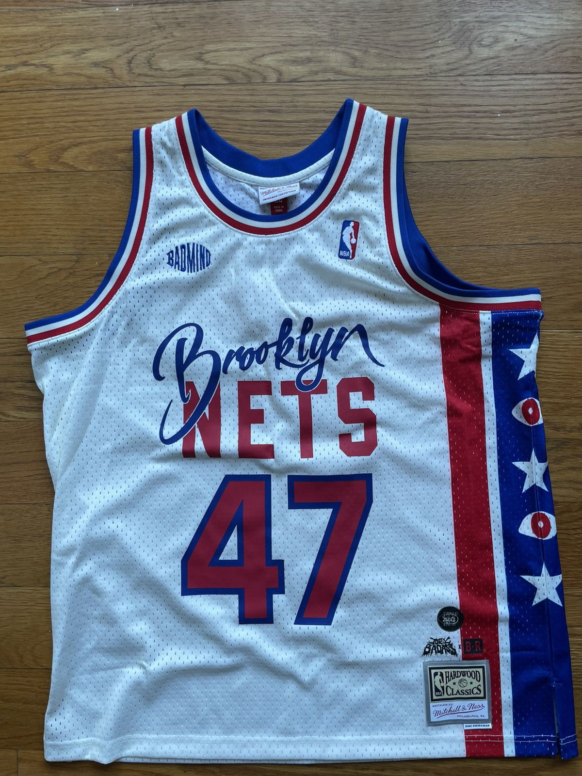 Mitchell & Ness Joey Bada$$ x Brooklyn Nets Swingman Jersey White