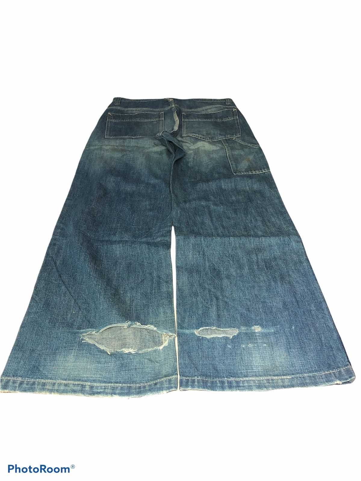 Hypebeast BAGGY⚡️⚡️MEAU CARPENTER DISTRESSED PATCHES DENIM Size US 31 - 4 Thumbnail