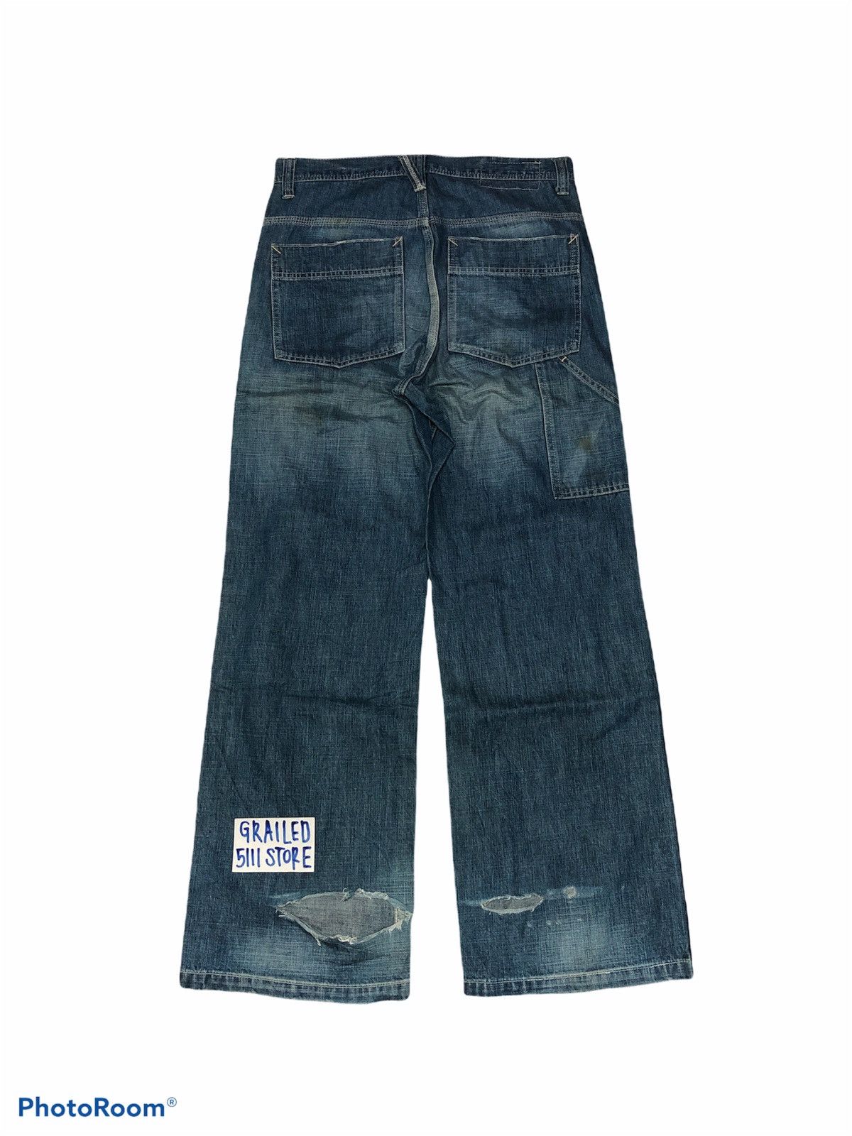 Hypebeast BAGGY⚡️⚡️MEAU CARPENTER DISTRESSED PATCHES DENIM Size US 31 - 3 Thumbnail