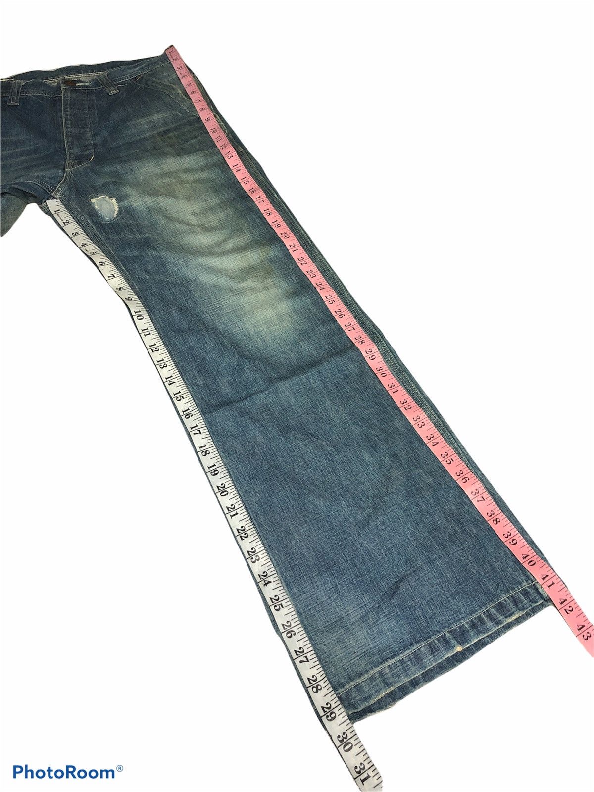 Hypebeast BAGGY⚡️⚡️MEAU CARPENTER DISTRESSED PATCHES DENIM Size US 31 - 9 Thumbnail