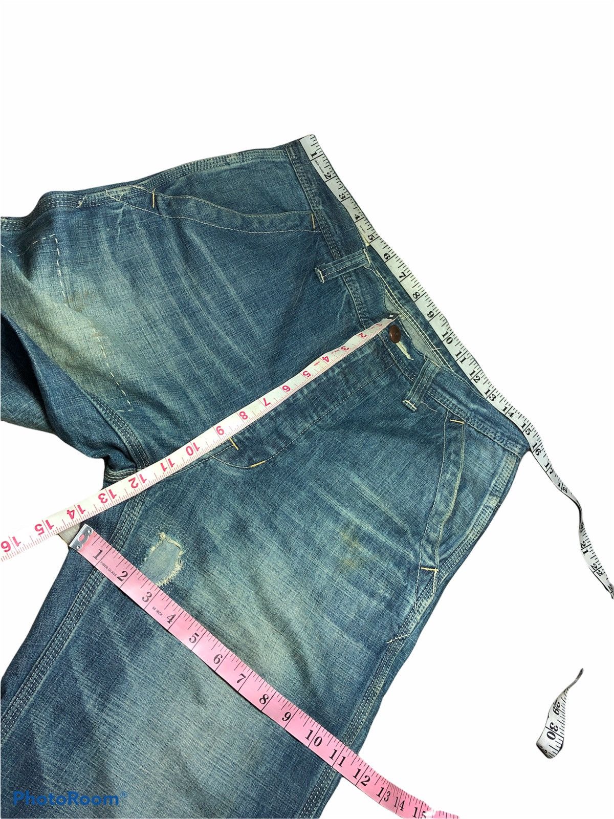 Hypebeast BAGGY⚡️⚡️MEAU CARPENTER DISTRESSED PATCHES DENIM Size US 31 - 8 Thumbnail