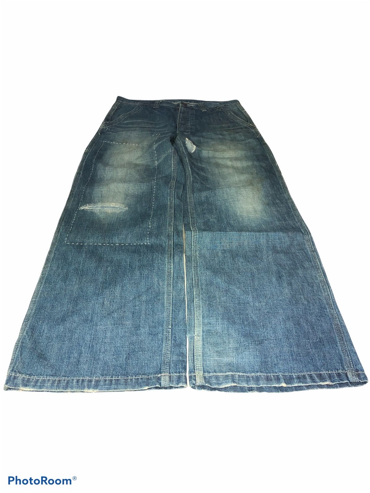 Hypebeast BAGGY⚡️⚡️MEAU CARPENTER DISTRESSED PATCHES DENIM Size US 31 - 2 Thumbnail