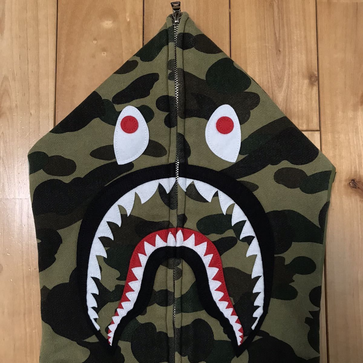 Bape BAPE Early Frankentag Shark full zip hoodie 1st camo green Size US L / EU 52-54 / 3 - 2 Thumbnail