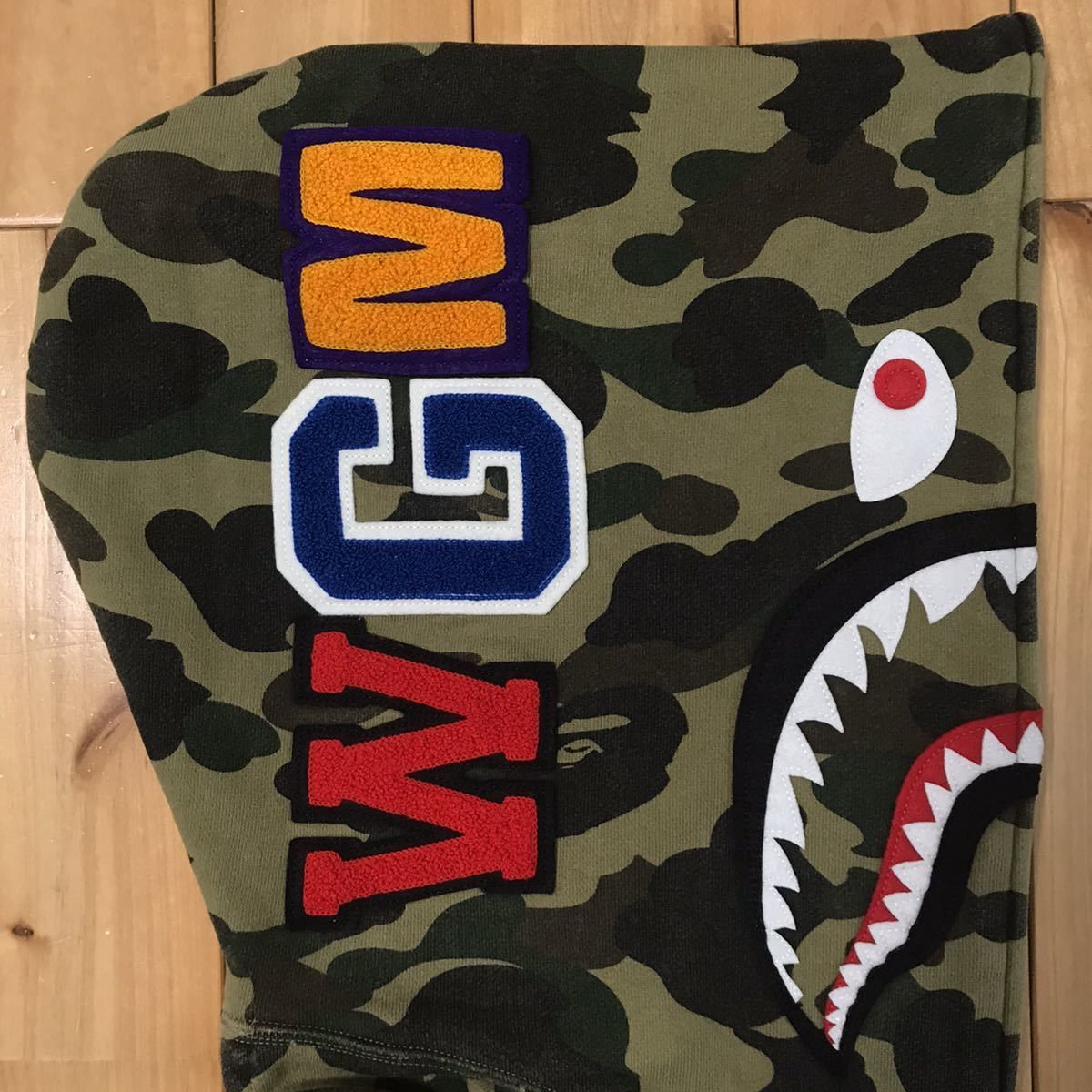 Bape BAPE Early Frankentag Shark full zip hoodie 1st camo green Size US L / EU 52-54 / 3 - 3 Thumbnail