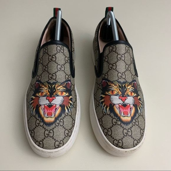 Gucci angry cat slip on online