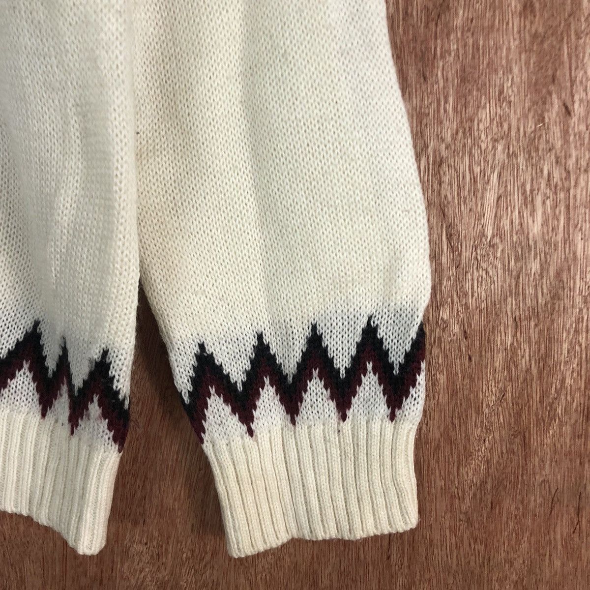 Homespun Knitwear × Japanese Brand DLL GU Japan Navajo art White Knitwear #c580 Size US L / EU 52-54 / 3 - 4 Thumbnail