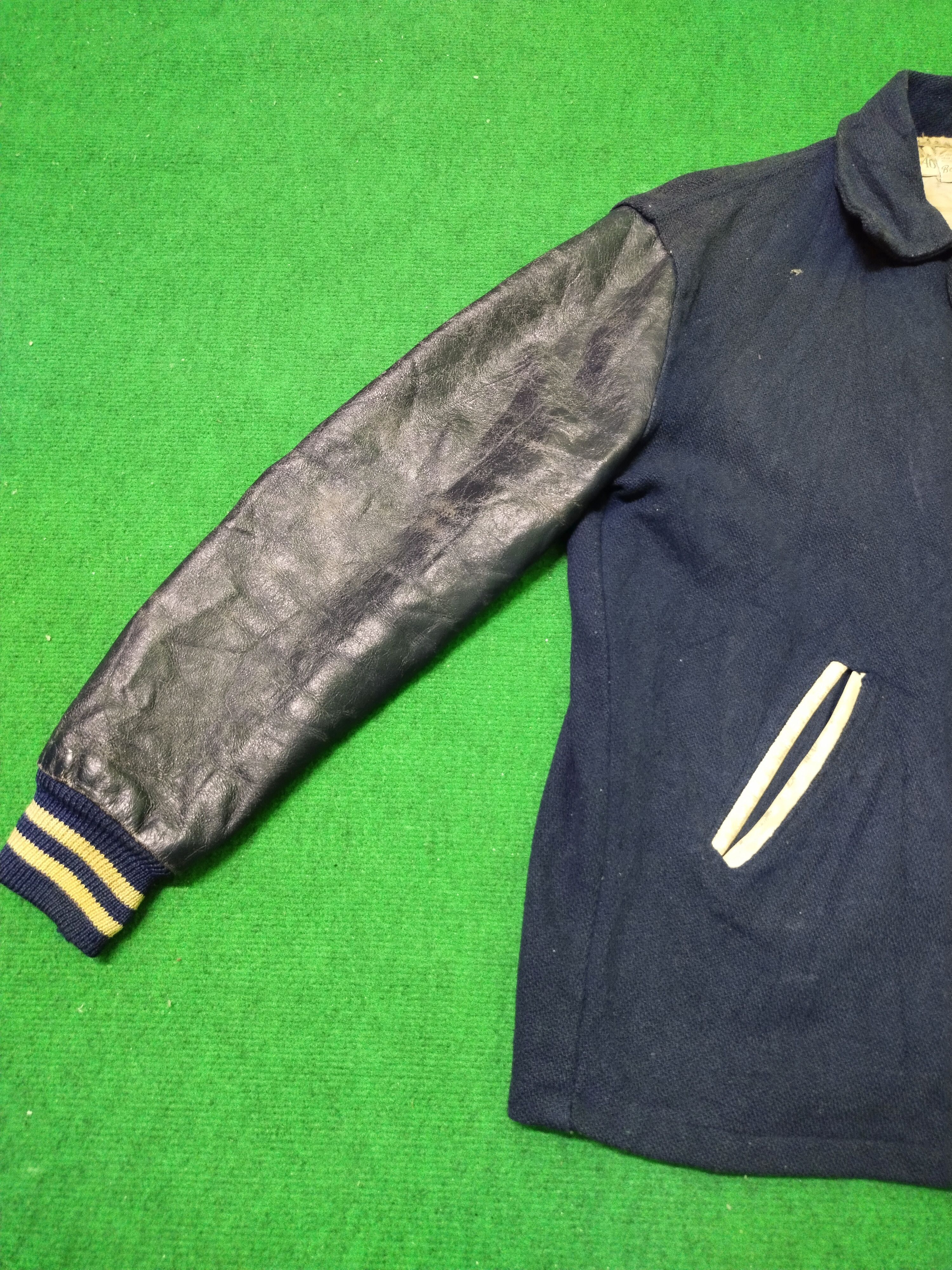 Vintage Vintage Holloway Jacket Varsity Leather Sleeve Bob Russell Size US L / EU 52-54 / 3 - 10 Thumbnail