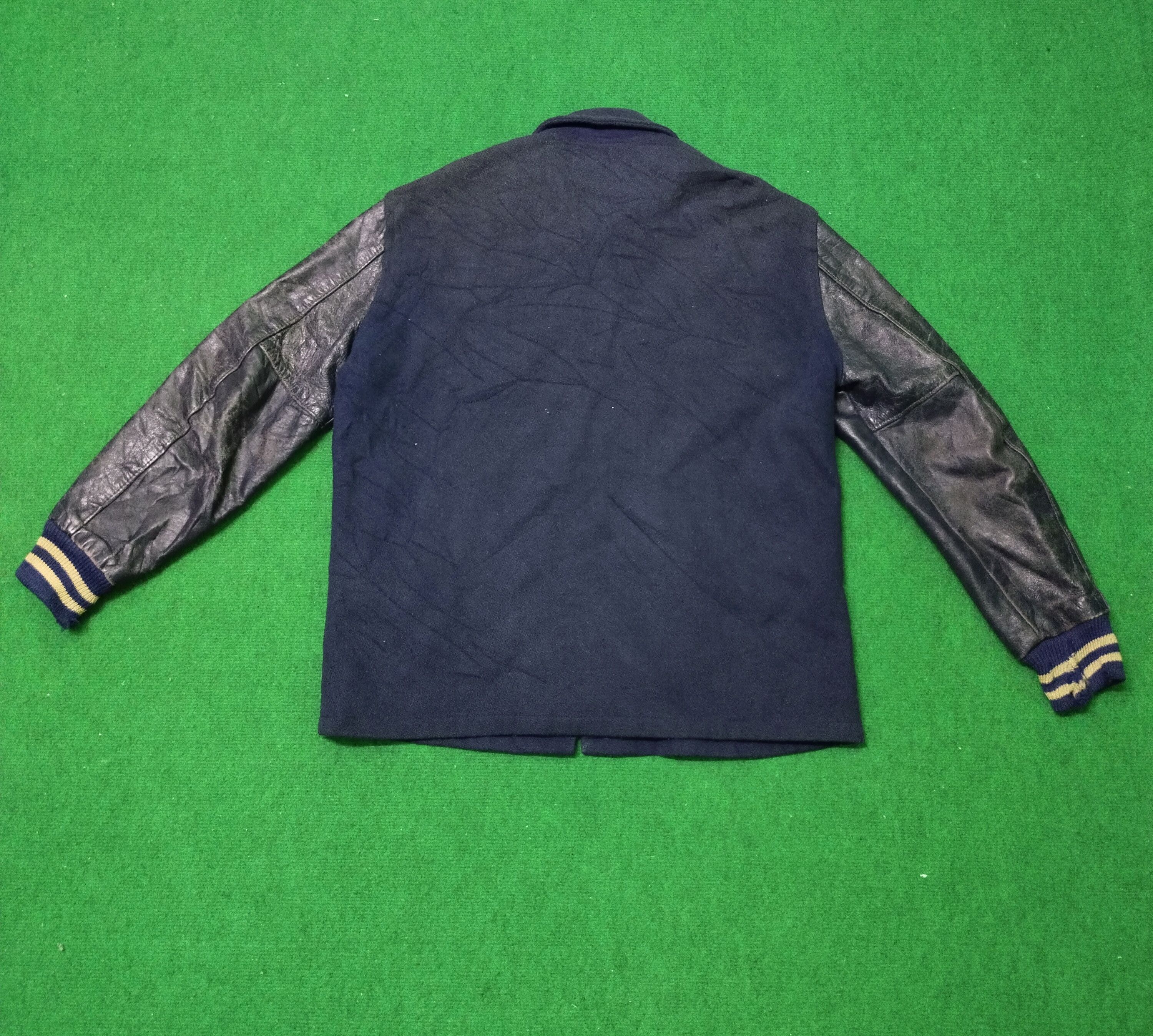 Vintage Vintage Holloway Jacket Varsity Leather Sleeve Bob Russell Size US L / EU 52-54 / 3 - 7 Thumbnail