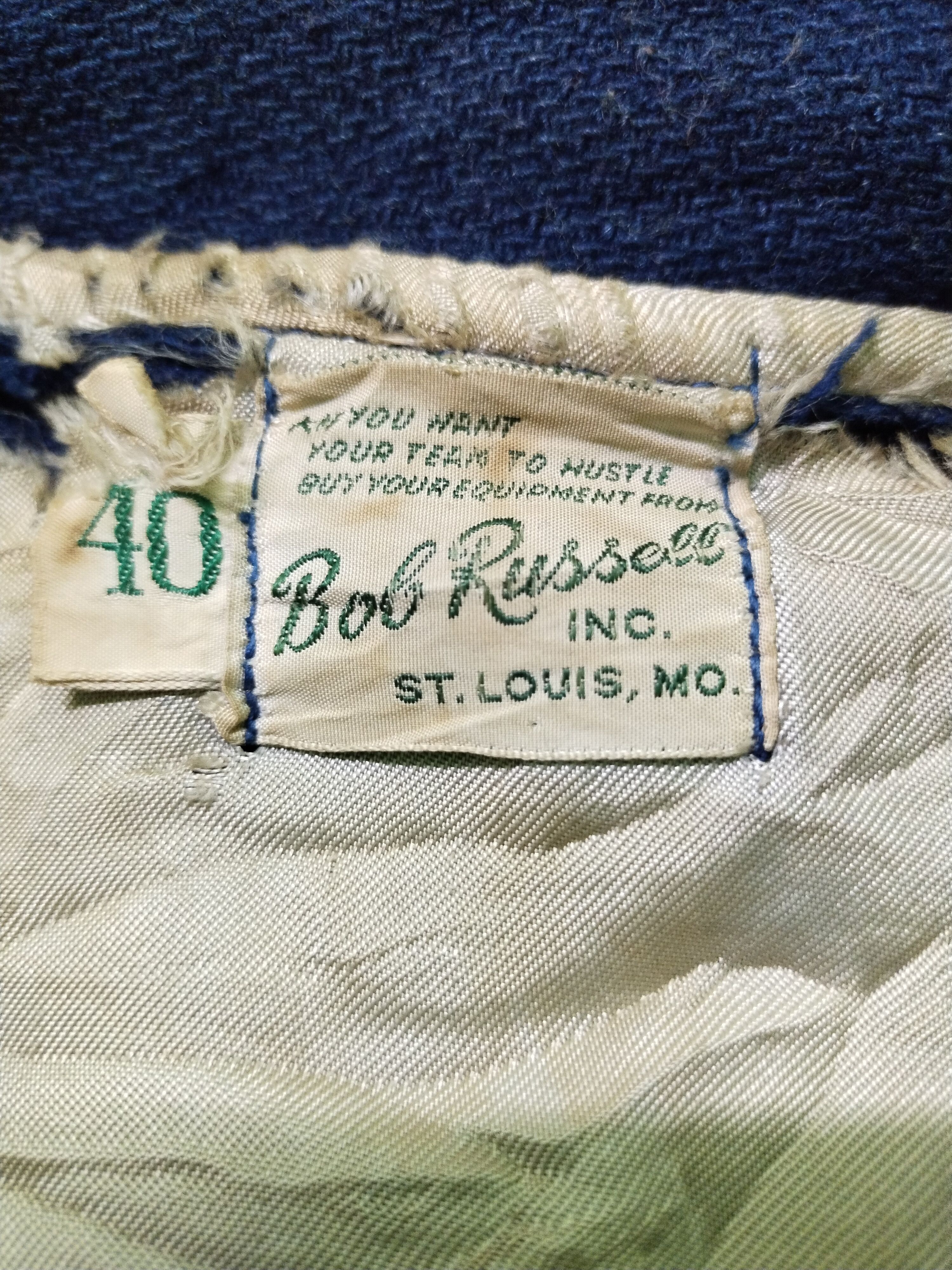 Vintage Vintage Holloway Jacket Varsity Leather Sleeve Bob Russell Size US L / EU 52-54 / 3 - 17 Thumbnail