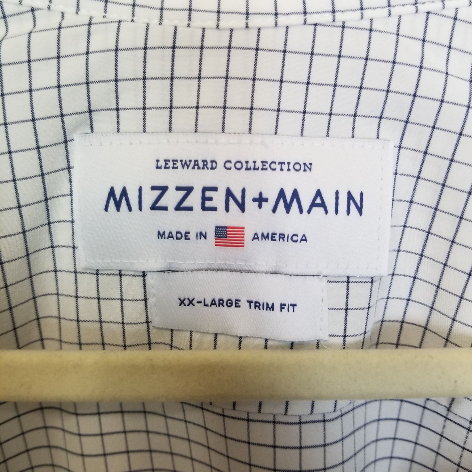 Mizzen+Main Mizzen+Main Mens XXL White Checkered Dress Shirt Size US XXL / EU 58 / 5 - 6 Thumbnail